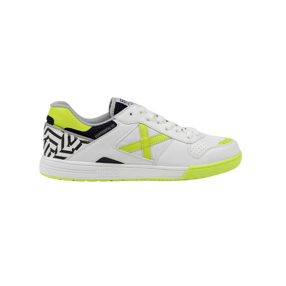 Miniatura 1.0 de Chuteira Futsal Continental V2 Branco/Amarelo Munich