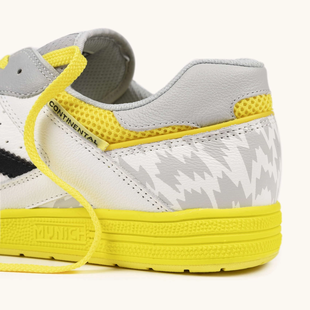 Miniatura 6.0 de Chuteira Futsal Continental V2 Branco/Amarelo Neon Munich
