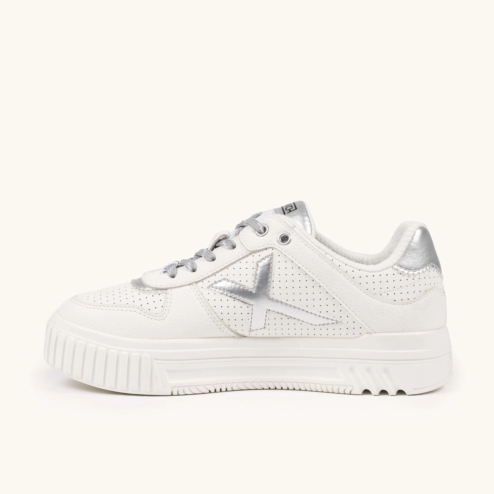 T&ecirc;nis Feminino Mina Branco / Prata