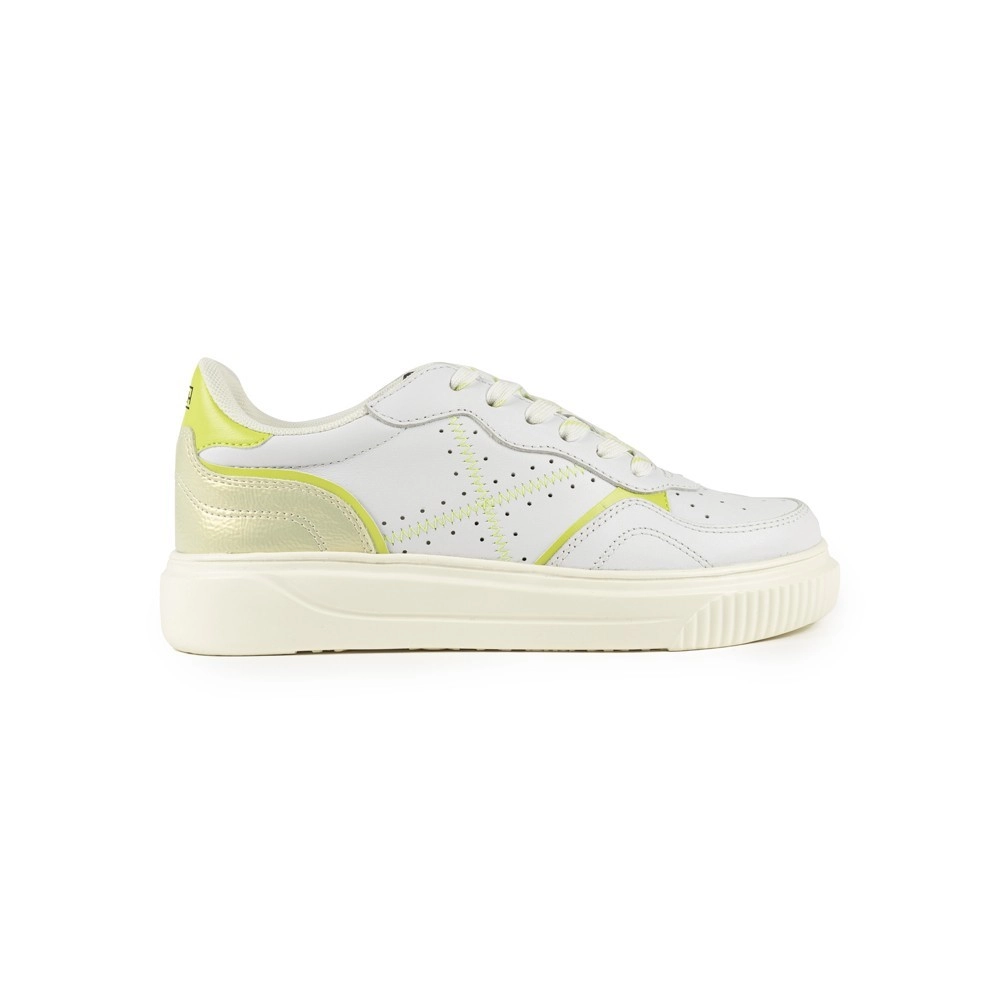 Miniatura 1.0 de T&ecirc;nis Feminino Suggar Branco/Amarelo Munich
