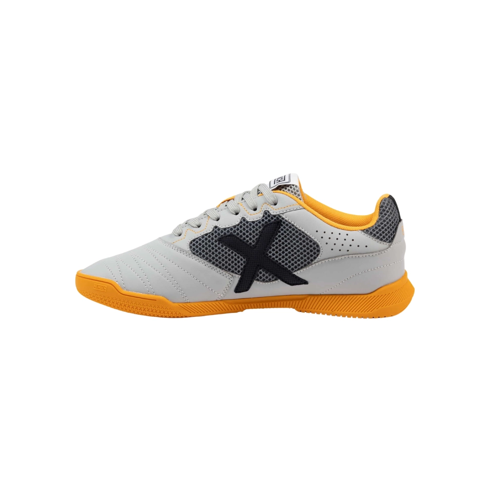 Miniatura 2.0 de Chuteira Futsal Debut Cinza/Laranja Munich