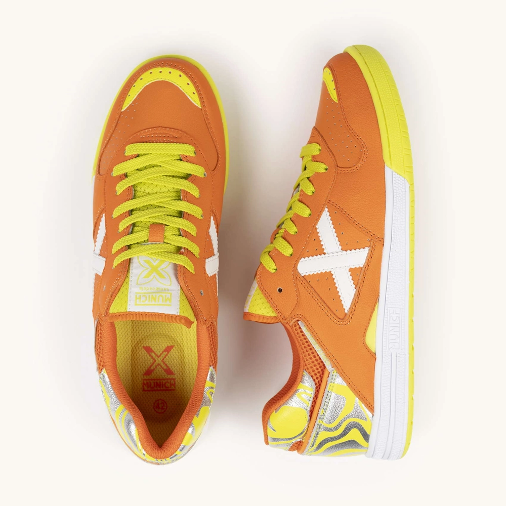 Miniatura 5.0 de Chuteira Futsal Continental V2 Laranja Munich