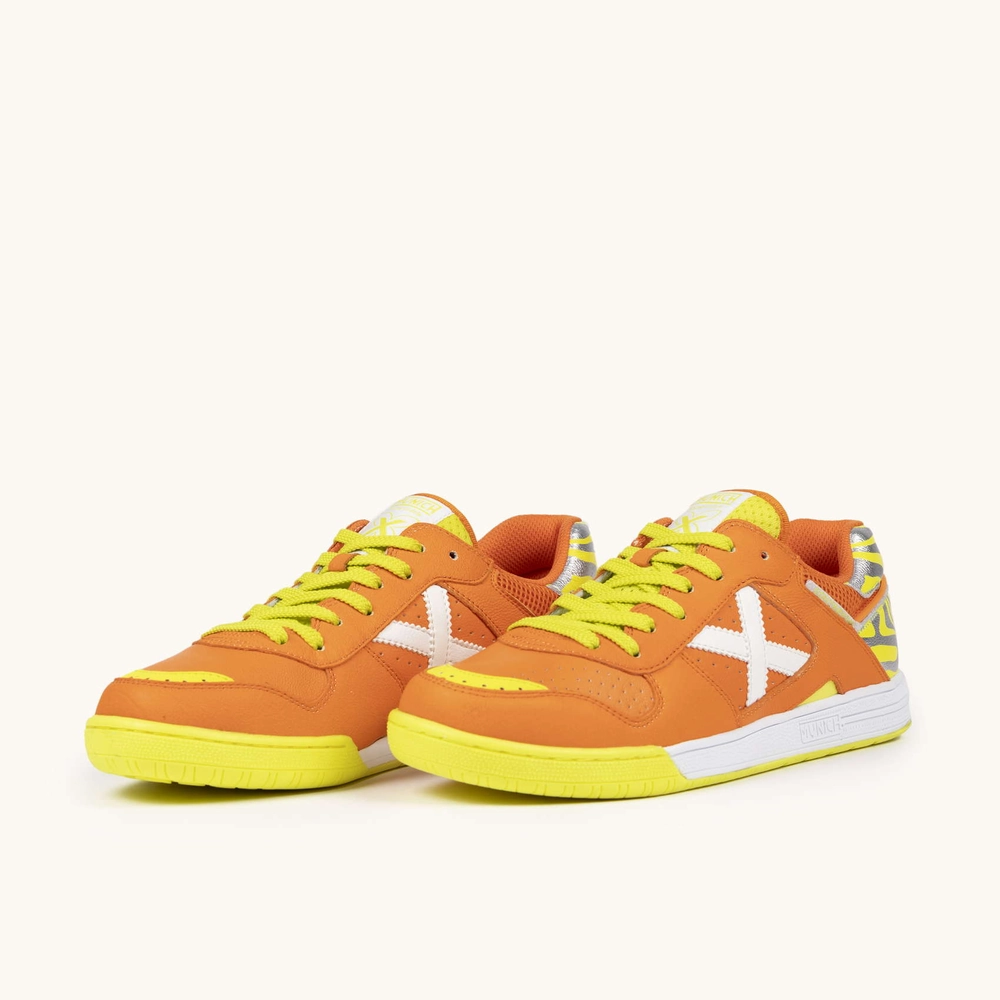 Miniatura 4.0 de Chuteira Futsal Continental V2 Laranja Munich
